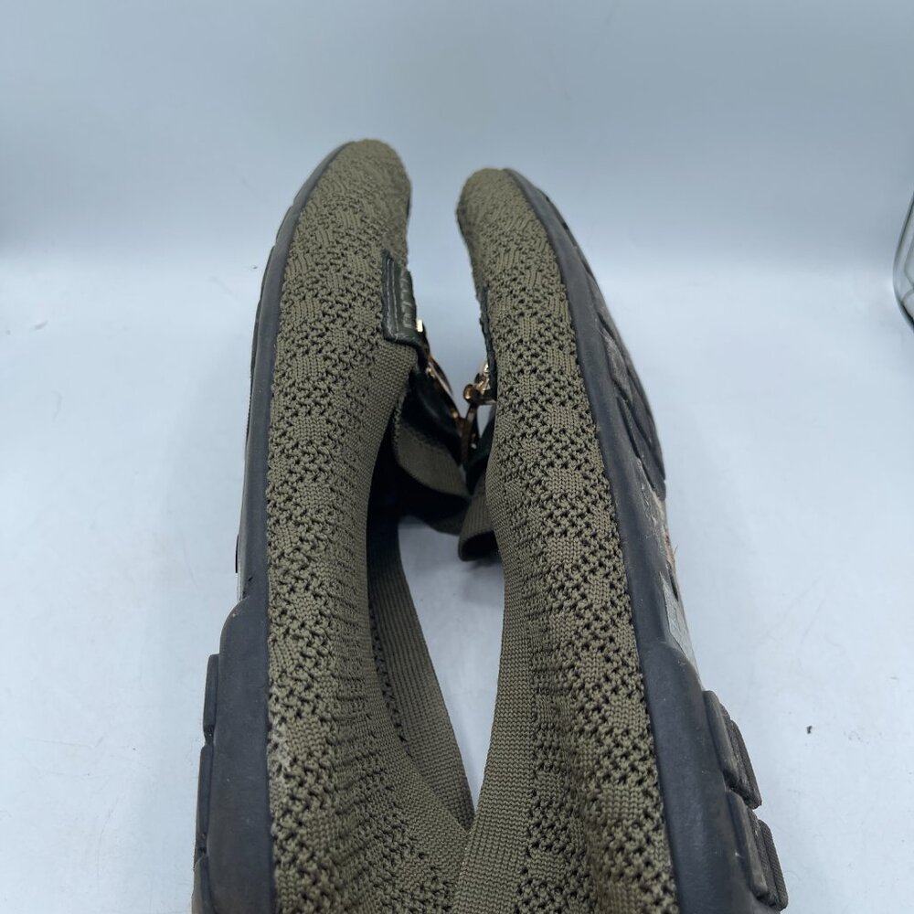C Comfort Olive Knit Loafers with Gold Chain Accent - Size 11 - Picture 7 of 8